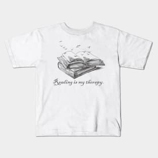 Reading Is My Therapy tshirt For books lovers Kids T-Shirt